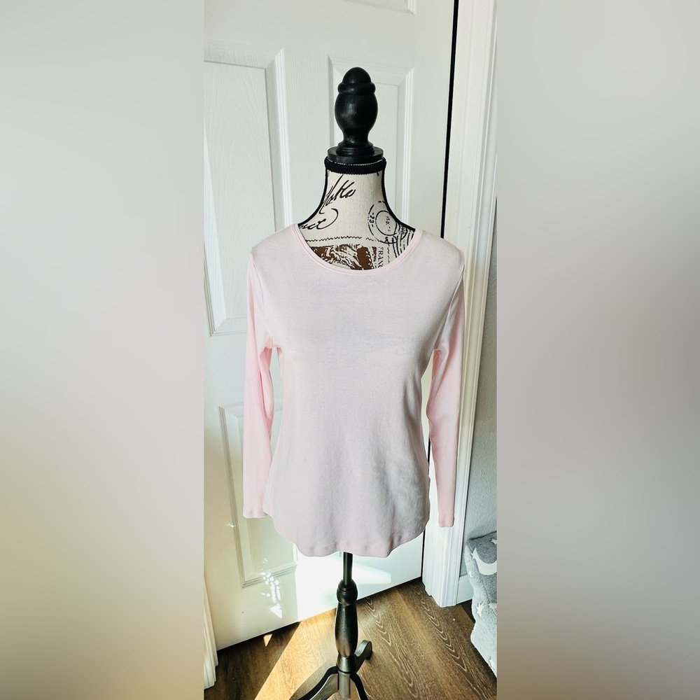 Croft & Barrow Soft Pink Long Sleeve Tee